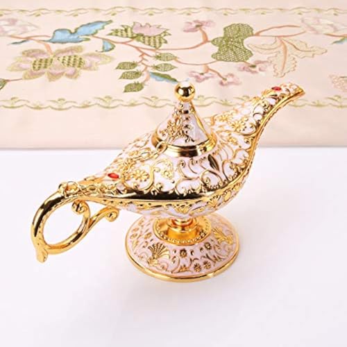 WEISIPU Aladdin Magic Genie Lamps - Classic Vintage Collectible Lamp for Home Decor, Parties, Halloween, and Birthdays (White)