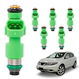 16600-JK20A Fuel Injectors 6PCS 12 Holes Compatible with Nissan Frontier 350Z Altima Murano Pathfinder Rogue Maxima Infiniti EX35 FX35 G35 M35 2.5L 3.5L 4.0L Replaces FJ1017 16600JA10A 84212342