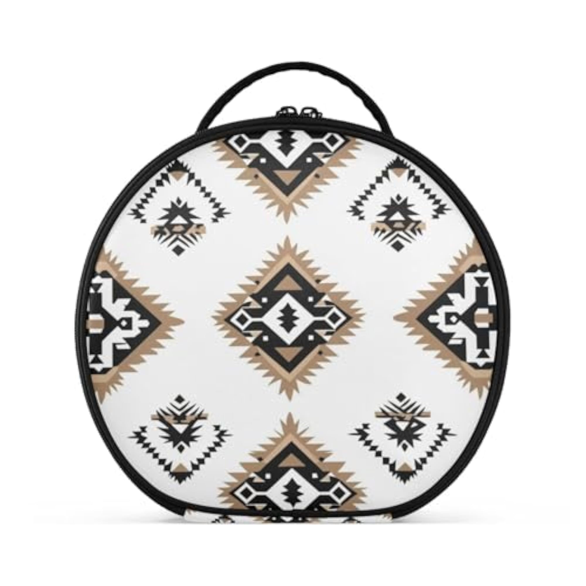 Portable Makeup Case with Adjustable Dividers, Tribal Pattern