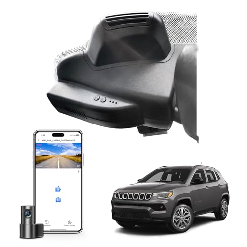 Mangoal Front 4K & Rear 1080P Dash Cam Fit for Jeep Compass 2017 2018 2019 2020 2021 2021 2022 2023 2024 2025 2026,Altitude Latitude Limited Trailhawk, OEM Look,UHD 2160P Video,WiFi & App,128GB Card