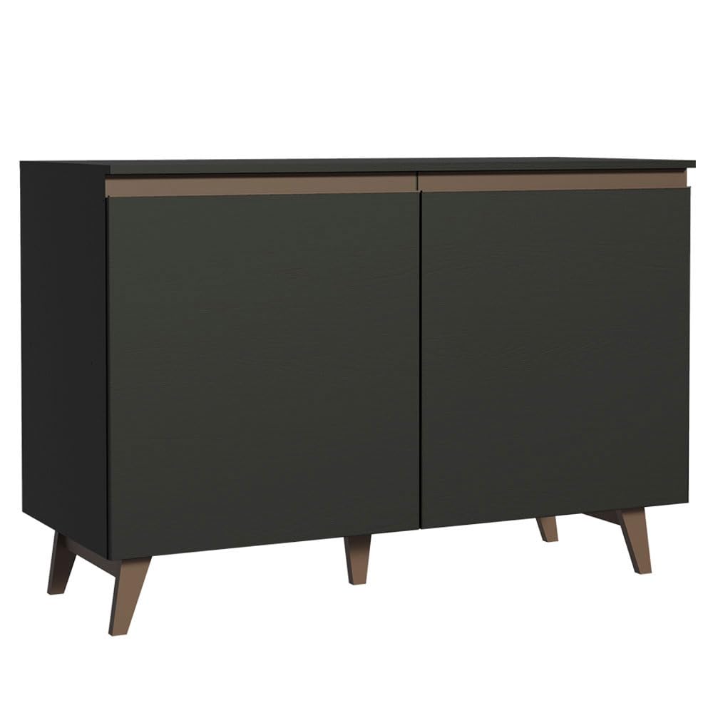 Madesa Reims Cabinet with 2 Doors, Wood, 120 W x 83 H x 52 D Cm - Black-image-26