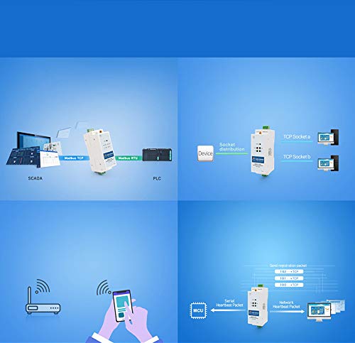 1 x DIN-Schiene RS485 auf WLAN-Konverter | RS485 auf 802.11 a/b/g/n WLAN Serielle Geräte-Server USR-DR404