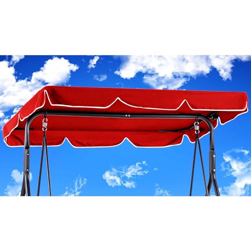 Toit de Rechange pour Balancelle de Jardin210 x145cm Imperméables,Balançoire de Jardin Auvent Pivotant Coupe Vent,Toile de Rechange pour Balancelle Jardin...