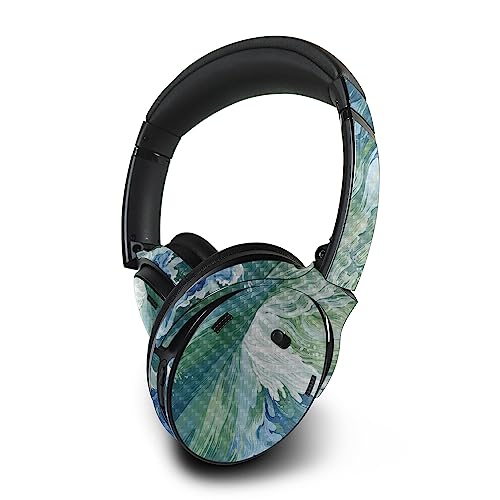Image of MightySkins Carbon Fiber Skin Compatible with Bose QuietComfort 45 Headphones Cyclone Wave | Protective, Durable Textured Carbon Fiber Finish | Easy to Apply | Made in The USA