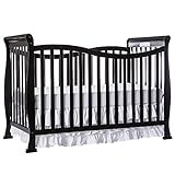 Dream On Me Violet 7 in 1 Convertible Life Style Crib in Black, Greenguard Gold Certified 58x29x39 Inch (Pack of 1)