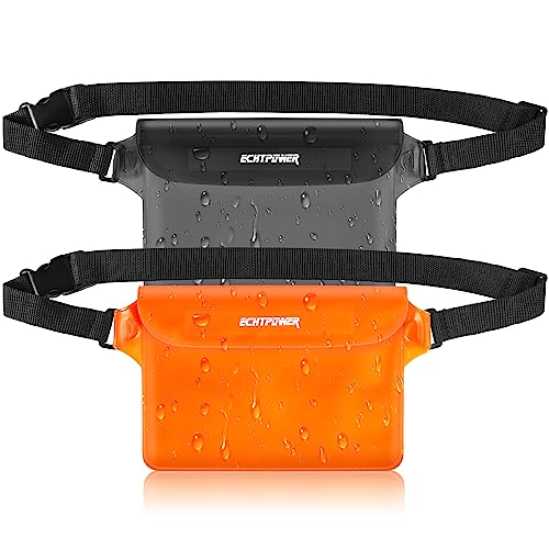 ECHTPower 2-Pack Waterproof Pouch Bag, Waterproof Fanny Pack, Dry Bag with Adjustable Waist Strap...