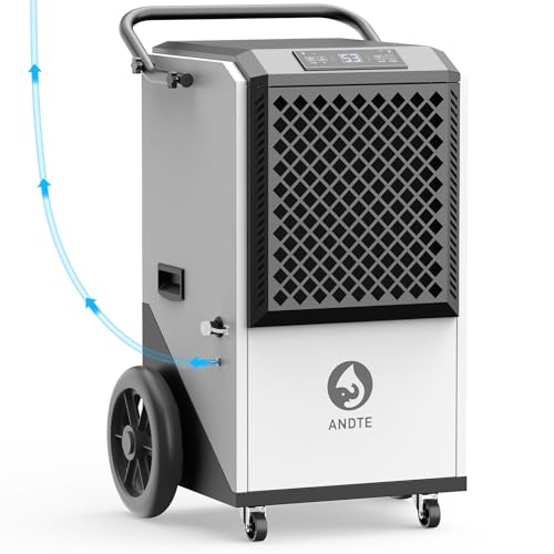 ANDTE 250 Pint Commercial Dehumidifier with Pump, 38 GPD