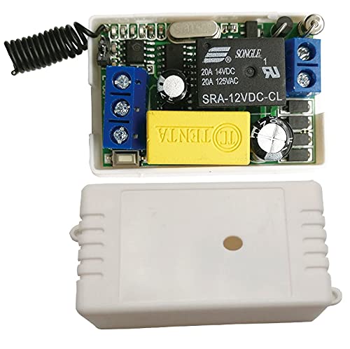 Mini Size 220V 1CH 1CH 10A Wireless Remote Control Switch System Receiver+Wall Panel Remote Transmitter Sticky Remote 315/433.92 - (Color: 433)