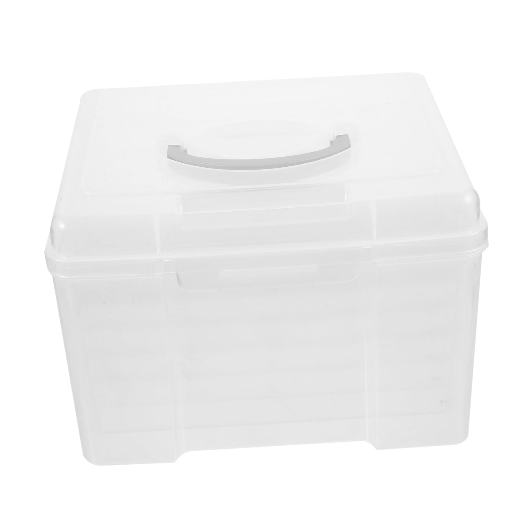 Gatuida Scatola di Organizer per Documenti in Plastica con Sei Griglie e Maniglia Trasparente Scatola per Documenti Portatile Organizer per Certificati di Biglietti di Auguri
