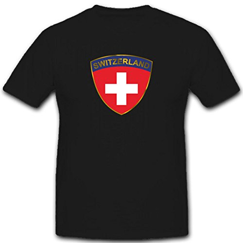 T-Shirt Armée Suisse Copytec avec Insigne de Manche Drapeau pour Airsoft et Tactique
