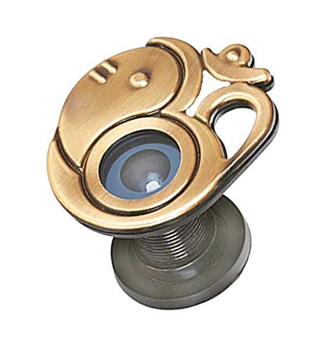 Maruti Ultra Clear 180 Degree Door Eye/Viewer Om with Ganesha Model for Safe and Secure Your Home (Antique Brass Finish)