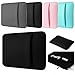 Price comparison product image X10X Double Pocket Sleeve Case Cover Zip Bag Fits LENOVO IdeaPad 5i / 5i Pro 14"inch Laptops (Black)