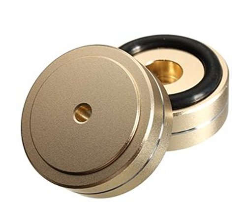 4Pcs 40X15Mm Isolation Speaker Stand Base Turntable Golden Feet Pad By Advancedshop #TOP3