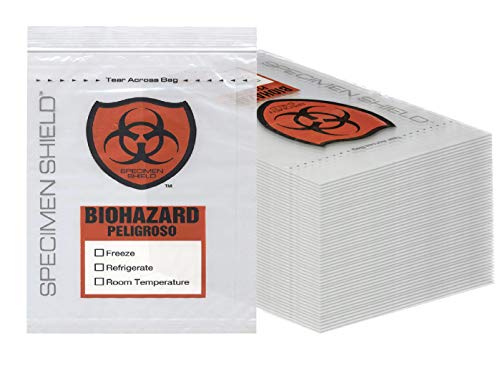 APQ Pack of 100 Biohazard 3 Wall Specimen Bags 8 x 10. Zip