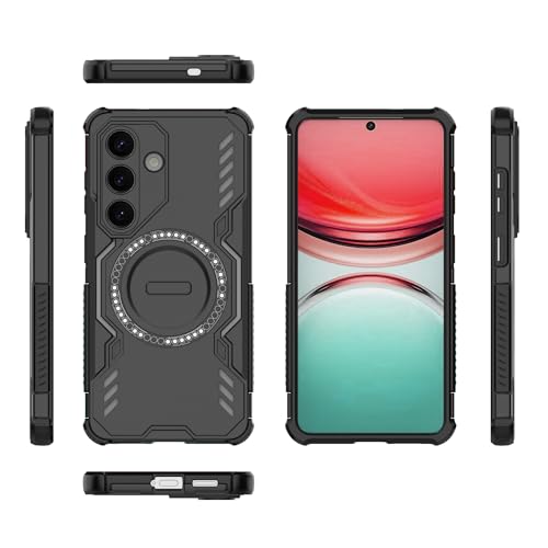 Coque Samsung S26 5G rigide antichoc mince noire avec support