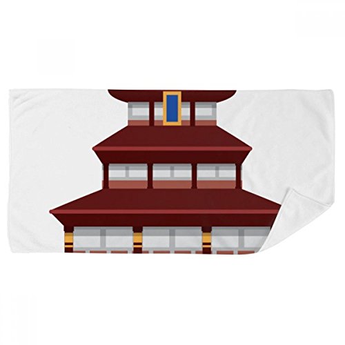 Serviette de bain Chine architecture temple 35x70cm douce