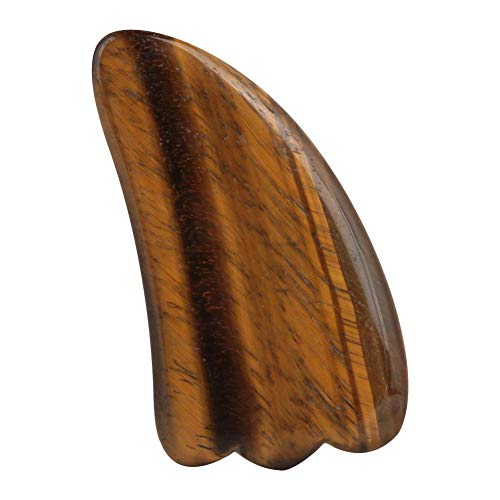 Massage Scraping Tool, Premium Handmade Natural Stone Health Care Guasha Board Veined Tigerite Scrapping Plate Gua Sha Jade Scrapping Plate