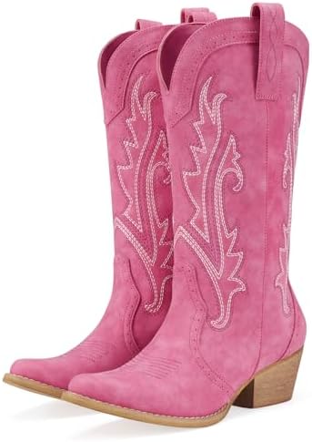 HISEA Rollda Cowboy Boots for Women, Cowgirl Boots, Comfortable W...
