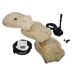 Waterval Eder met bronpomp en slang, beekloop, ook voor de kleine tuin.