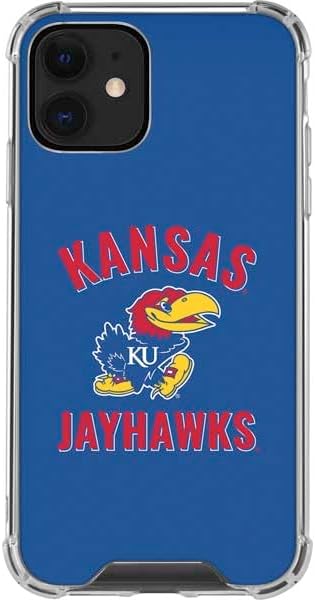 Skinit Clear Phone Case Compatible with iPhone 12 - Officially Licensed University of Kansas Jayhawks Mascot Design