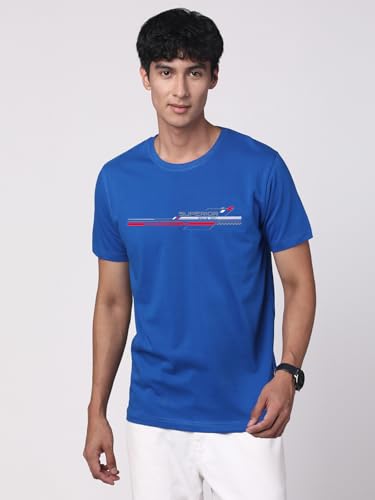 Image of ADRO 100% Cotton Lycra Tshirts for Men Combo Pack of 3 | Regular Fit | Printed T Shirt | Round Neck Half Sleeve| Mens Tshirts