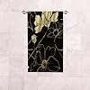 Hapuxt Hand Bath Towels for Bathroom Set of 2 Luxury Golden Botanical Flowers Outline Shower Towel Water Absorbent Soft Microfiber Face Body Towel Kitchen Gym Spa Salon 30x15Inches