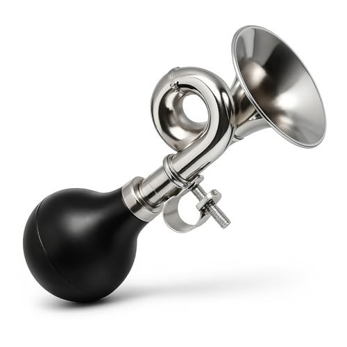 Retro Fahrrad Horn, Retro Metall Fahrradhupe, Ballhupe Vintage mit Verstellbarer Schelle, Klassisch Ballhupe Laut Starker Und Langlebiger Mit...