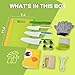 15PCS Montessori Kitchen Toys for Toddlers: Easter Basket Stuffers Gifts for Kids - Kids Safe Cooking Sets Real Knife Set for Real Cooking - Stocking Stuffers Birthday Gifts for Boy Girl