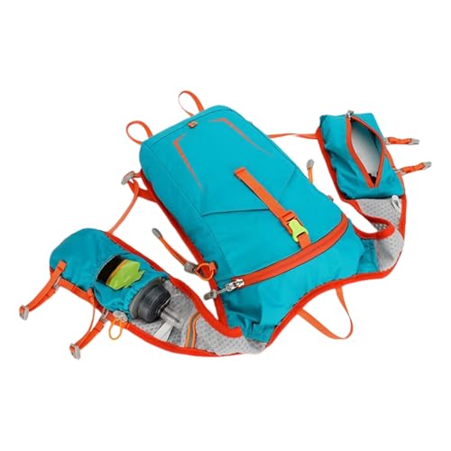 Mochila de senderismo al aire libre de 15 L, plegable, impermeable, reflectante, bolsa de deporte de viaje, ciclismo, mochilero, picnic, correr, caza, gimnasio al aire libre, uso para hombres y