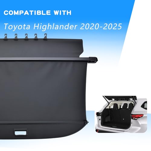 image for Hoiedt Cargo Trunk Cover Compatible with Toyota Highlander 2020-2025 R