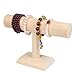 ChezMax Necklace Jewelry Display Jewelry Stand Hovering T-Bar Bracelet Holder for Home Organization, Wood