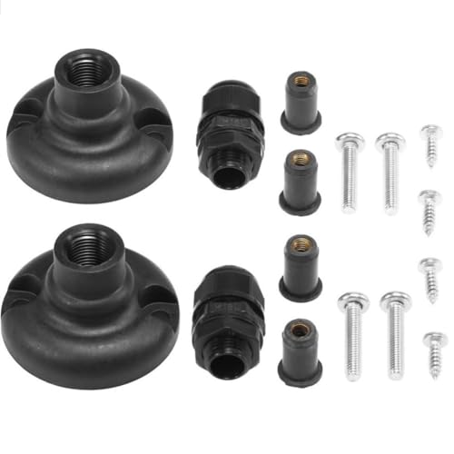 Moliuoly Kit de montaje de 2 piezas (4 x 5 cm) con tornillos/tuercas para kayaks, barcos y otros equipos de deportes acuáticos