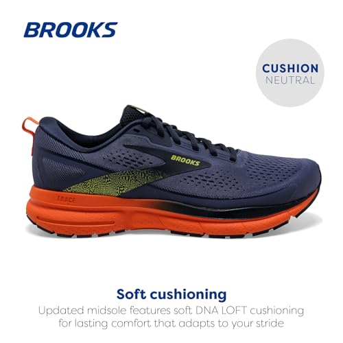 Brooks Brooks Men’s Trace 3 Neutral Running Shoe - Iris/Red Orange/Sulphur - 10.5 Medium