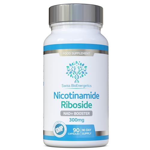 Nicotinamide Riboside 300mg 90 Capsules - Ultra High Purity NR to Boost NAD+ Levels & Assist Anti-ageing No Artificial fillers - Made in the UK - Suitable for Vegans