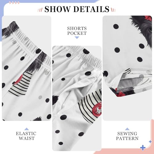 Pajama Bottoms, Scottish Terrier Puppy Pajamas Pant Lounge Wear Sleep Long Pants Casual Sleepwear Pjs4