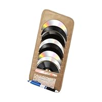 Aufbewahrungstasche für Auto-CD-Halter – Sonnenblenden-Organizer mit großer Kapazität für Auto, LKW, SUV, mit 10 DVD-Aufbewahrungshüllen, 1 Netztasche,1 Stifthalter und elastischem Gurt, Khaki
