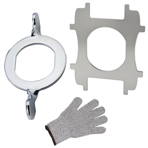 Stainless Steel Aerator Key Faucet Aerator Removal Tool, Remove M22, M24 recessed Faucet Aerator with Gears for Regular Size (Quarter), Junior Size, M24 Male Thread Aerators