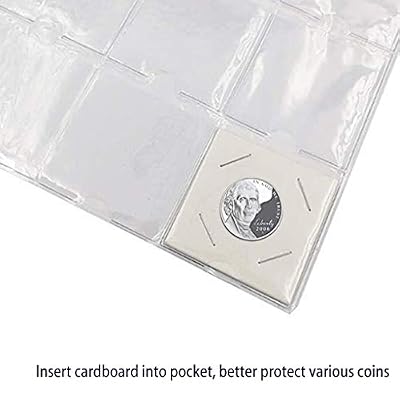 Uncle Paul Coin Flips for Quarter Dollars- 50 PCS 26.5mm/1.04inch Cardboard Holders for 2x2 inch Pockets CS07265