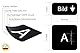 Lacerto® | 14x14mm - Deutsches Aufkleberset für PC & Laptop Tastaturen inkl. Zusatztasten & Ziffernblock | Farbe: Schwarz