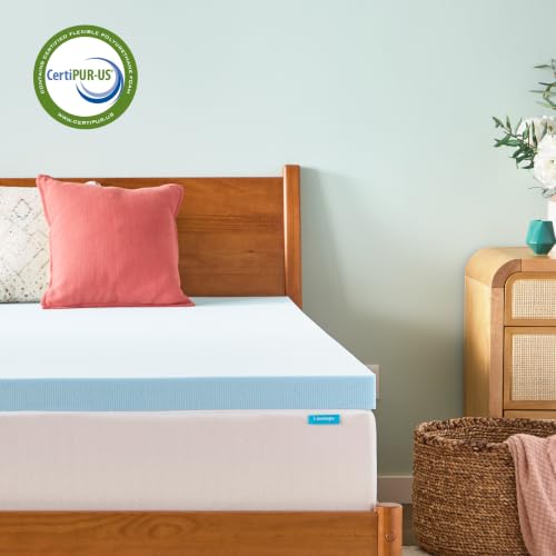Linenspa 3 Inch Gel Memory Foam Mattress Topper, Plush, Cooling, Twin Size - image 7