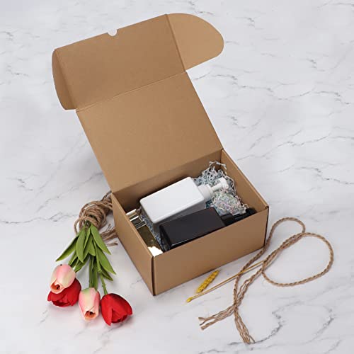 Image of HORLIMER 10x7x5 inches Shipping Boxes Set of 20, Brown Corrugated Cardboard Box Literature Mailer