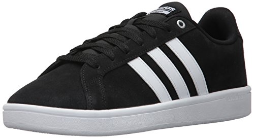 adidas Men's Cloudfoam Advantage Sneakers, Black/White/Matte Silver, (8 M US)
