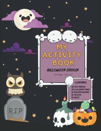 Halloween edition My activity book for kids: 1 of 3 Collection|Halloween Activity Book For kids | 106 pages| 8.5 x 11 |halloween coloring books for ... Pages-Assorted words-puzzles-mazes image 2