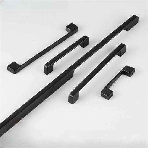 食器棚キャビネットノブモダンブラックドレッサー家具プルアルミ合金引き出しキッチンハンドルワードローブクローゼットハンドル1個(カラー:9013 480mm)