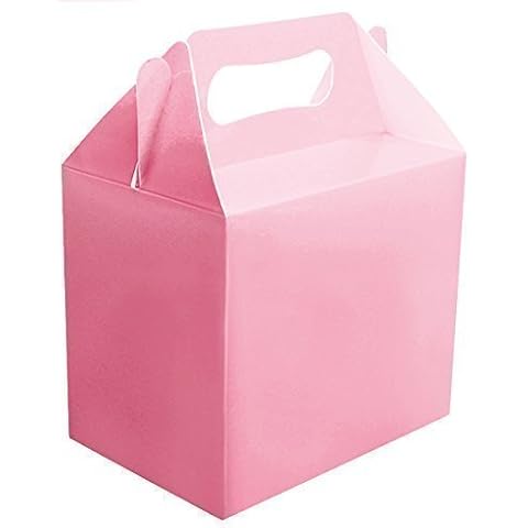 6 x Rosa Claro cajas comida para fiesta juguete Cover