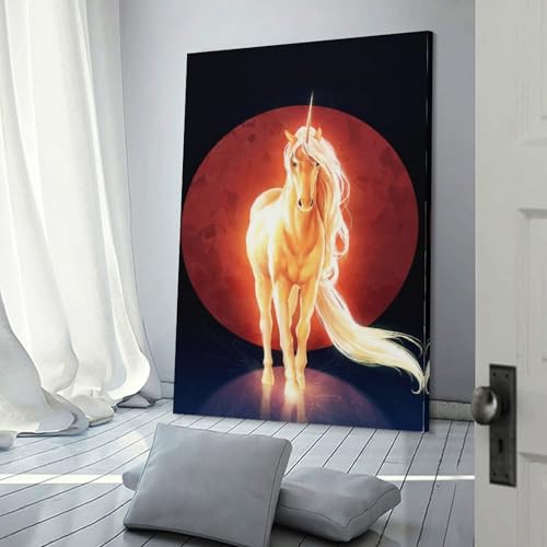 La Dernière Licorne affiche murale POLIUAWS peinture impression sur toile 30x45cm
