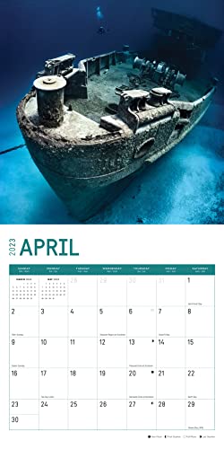 2023 Shipwreck Wall Calendar By Bright Day, 12X12 Inch, Cool Interesting Ocean Photography #TOP3