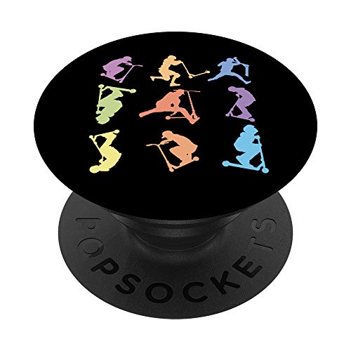 Stunt-Scooter-Tricks PopSockets PopGrip: Ausziehbarer Sockel und Griff für Handys/Tablets mit Tauschbarem Top