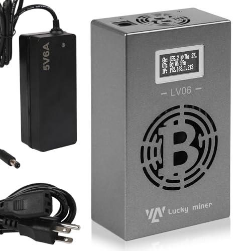 Lucky Miner LV06 400GH/s - 500GH/s SHA-256 Bitcoins Miner BTC Miner WiFi Solo Mining Lotto Device