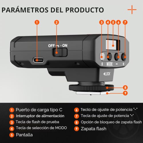 Flash TARION Speedlite Mini GN13 negro SL01 con modos ópticos S1 S2 para cámaras 7